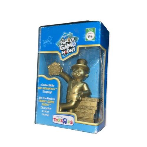 2009 Hasbro Mr Monopoly Gold Trophy Game Night Champion 6 Trophy Collectible