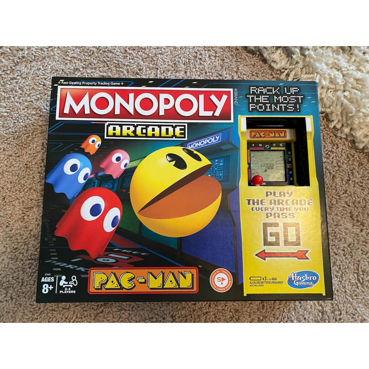 Monopoly Board Game Pac-man Edition W/ Banking and Arcade Unit Rare 2020