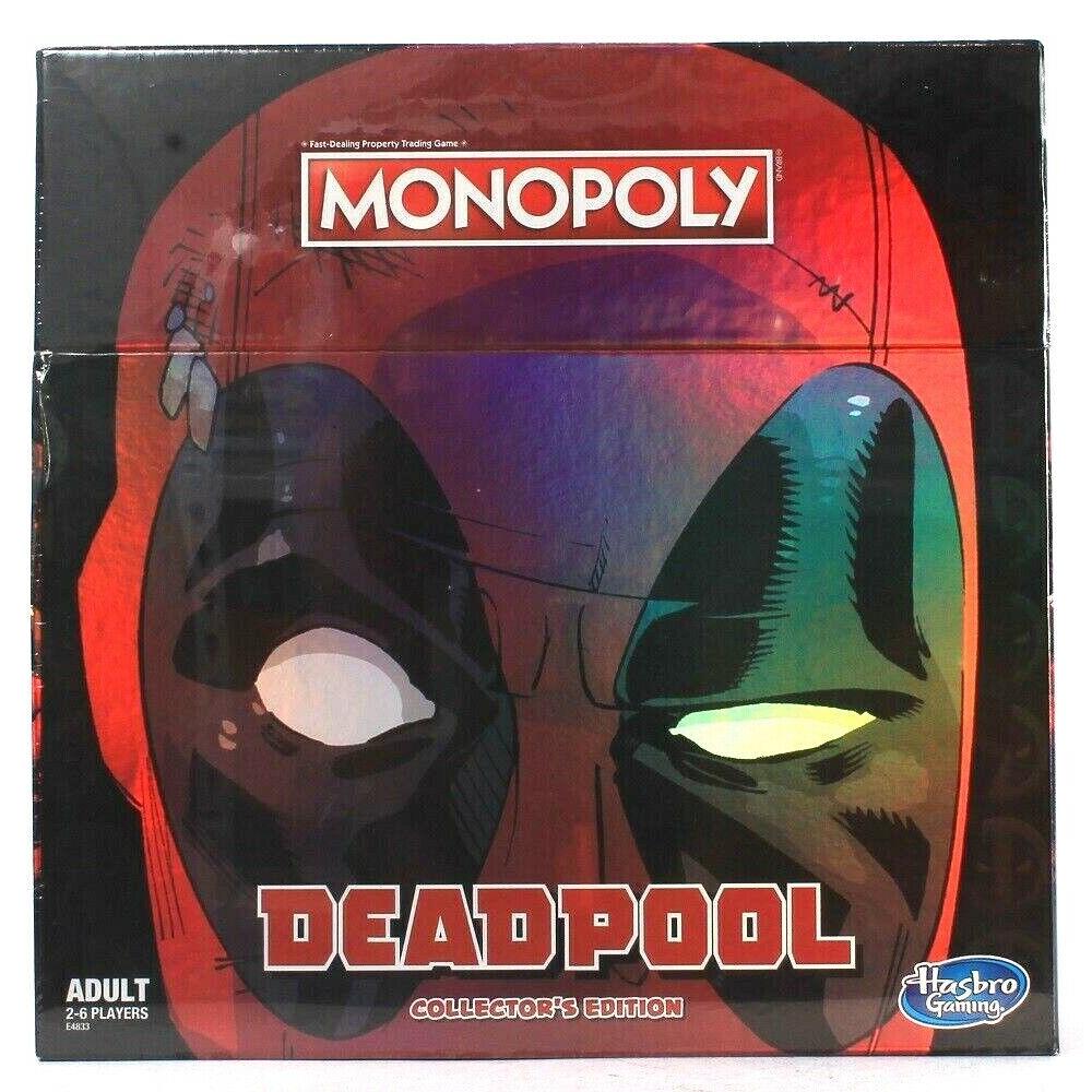 1 Count Hasbro Gaming Monopoly Deadpool Collector`s Edition Adult 2 To 6 Players