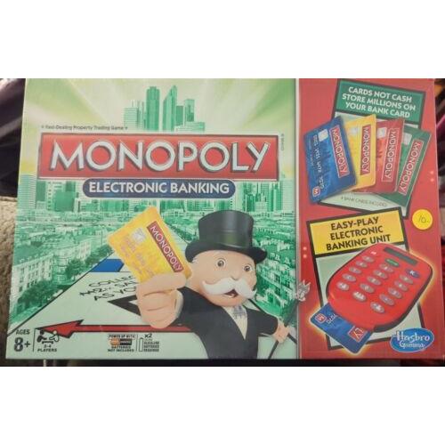 Monopoly Electronic Banking 2013 Edition Hasbro Board Game Red Unit