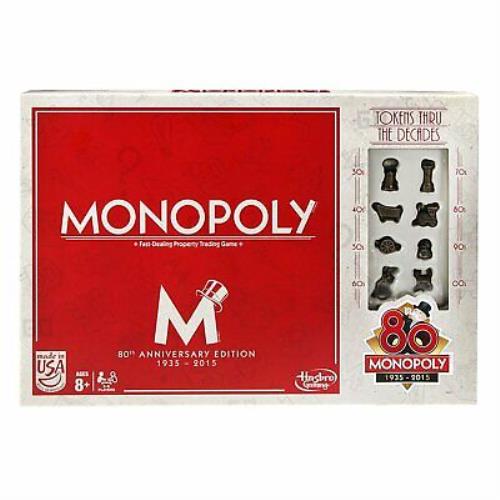 Hasbro Monopoly Game 80th Anniversary