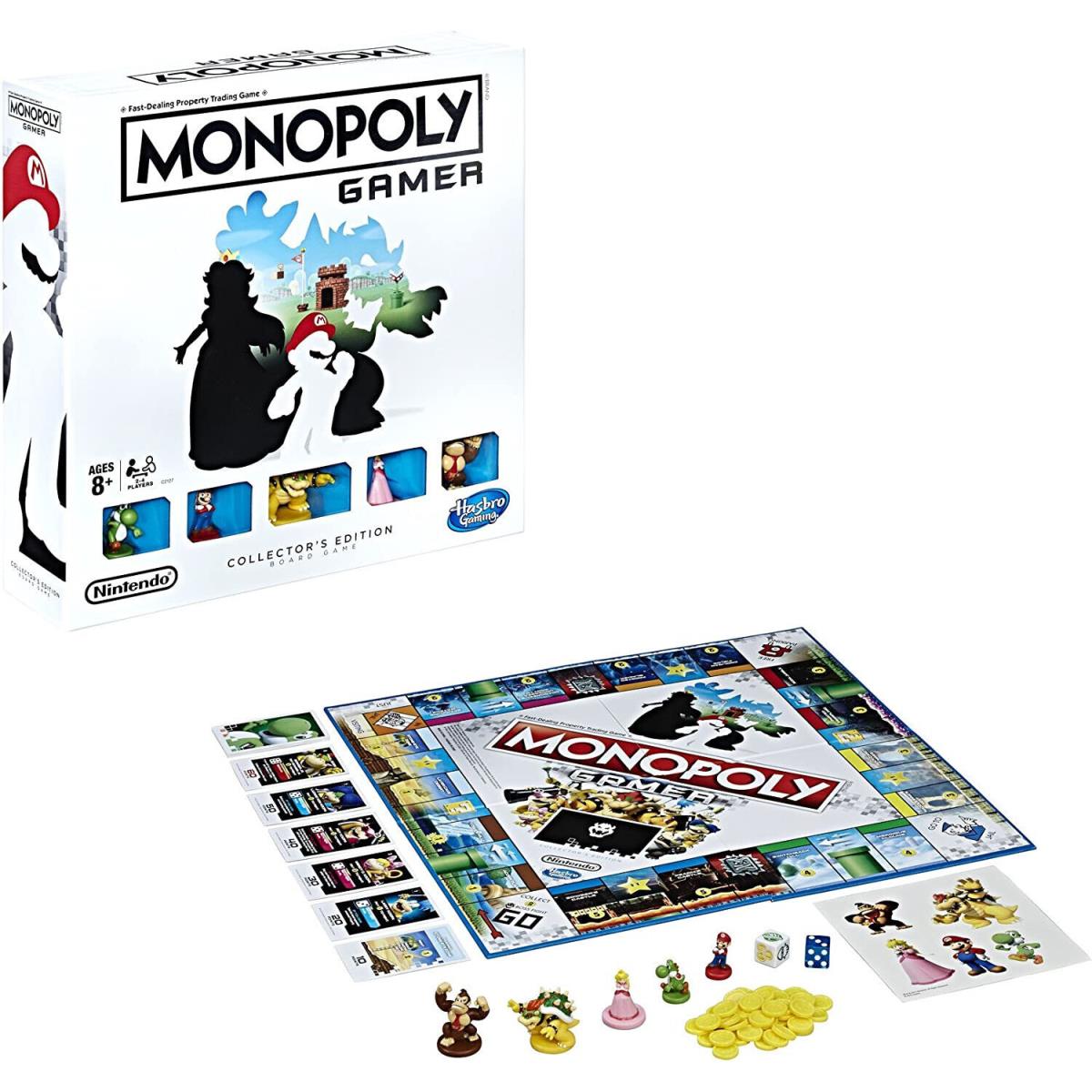 Hasbro Monopoly Nintendo Gamer Strategy Board Game 2-4 Players