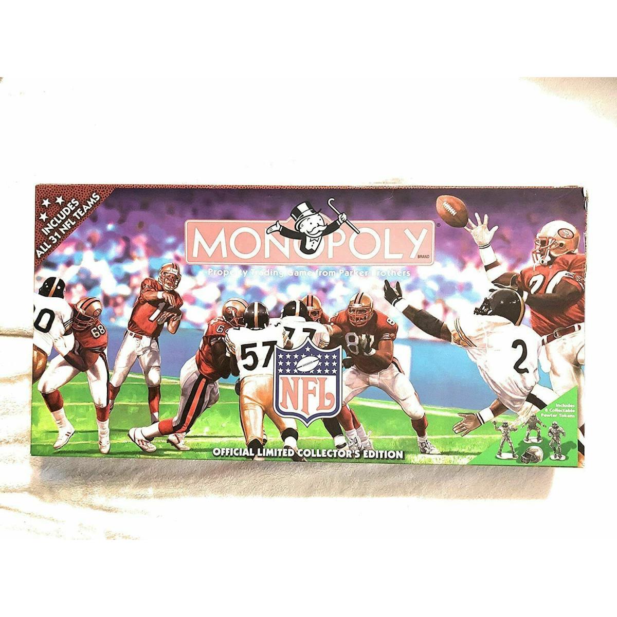 Hasbro Nfl Official Limited Monopoly Board Game M4C 31 Teams 1998
