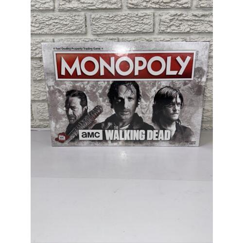 Hasbro Monopoly: Amc Walking Dead Edition Board Game Usaopoly Rick Negan Daryl