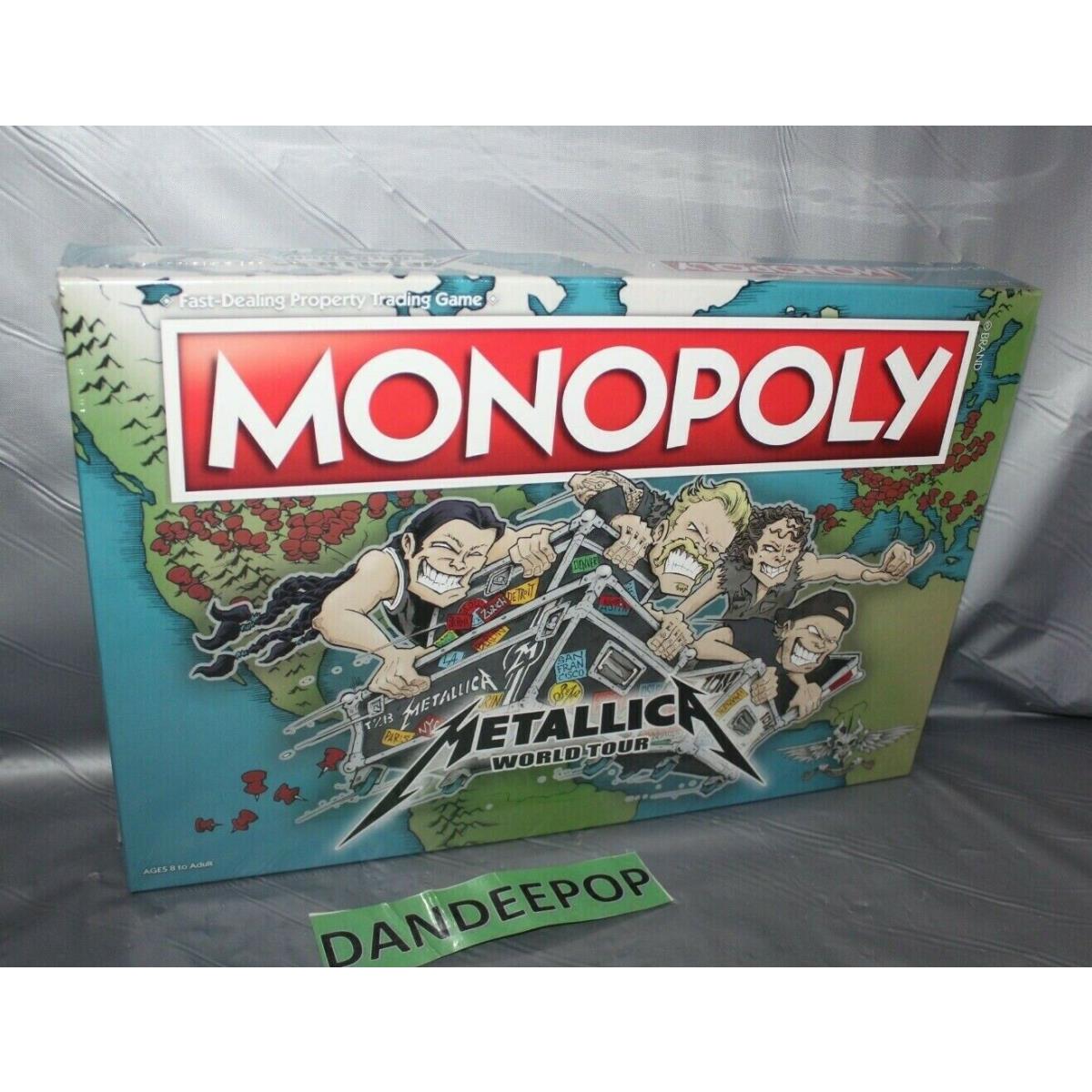 Metallica World Tour Monopoly Hasbro Usaopoly 2020 Game Collectible