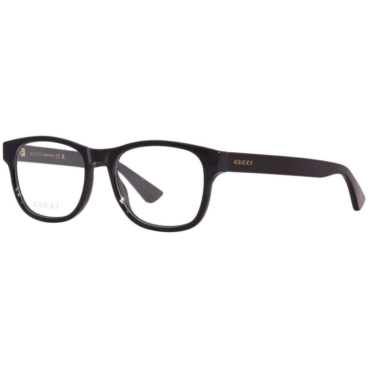 Gucci GG1344O 001 Eyeglasses Frame Men`s Black Full Rim Square Shape 53mm