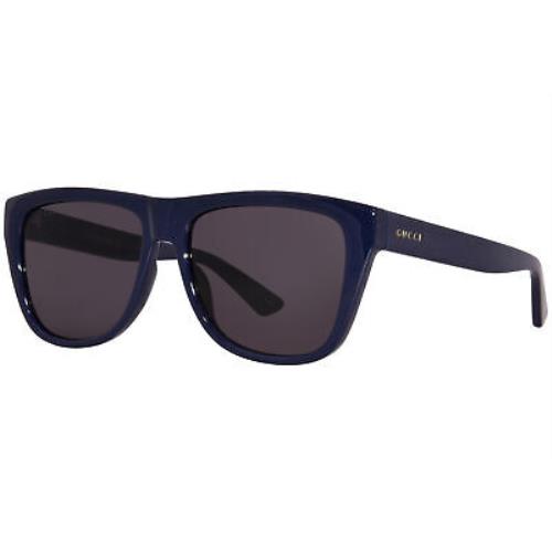 Gucci GG1345S 004 Sunglasses Men`s Blue/grey Lenses Square Shape 57mm
