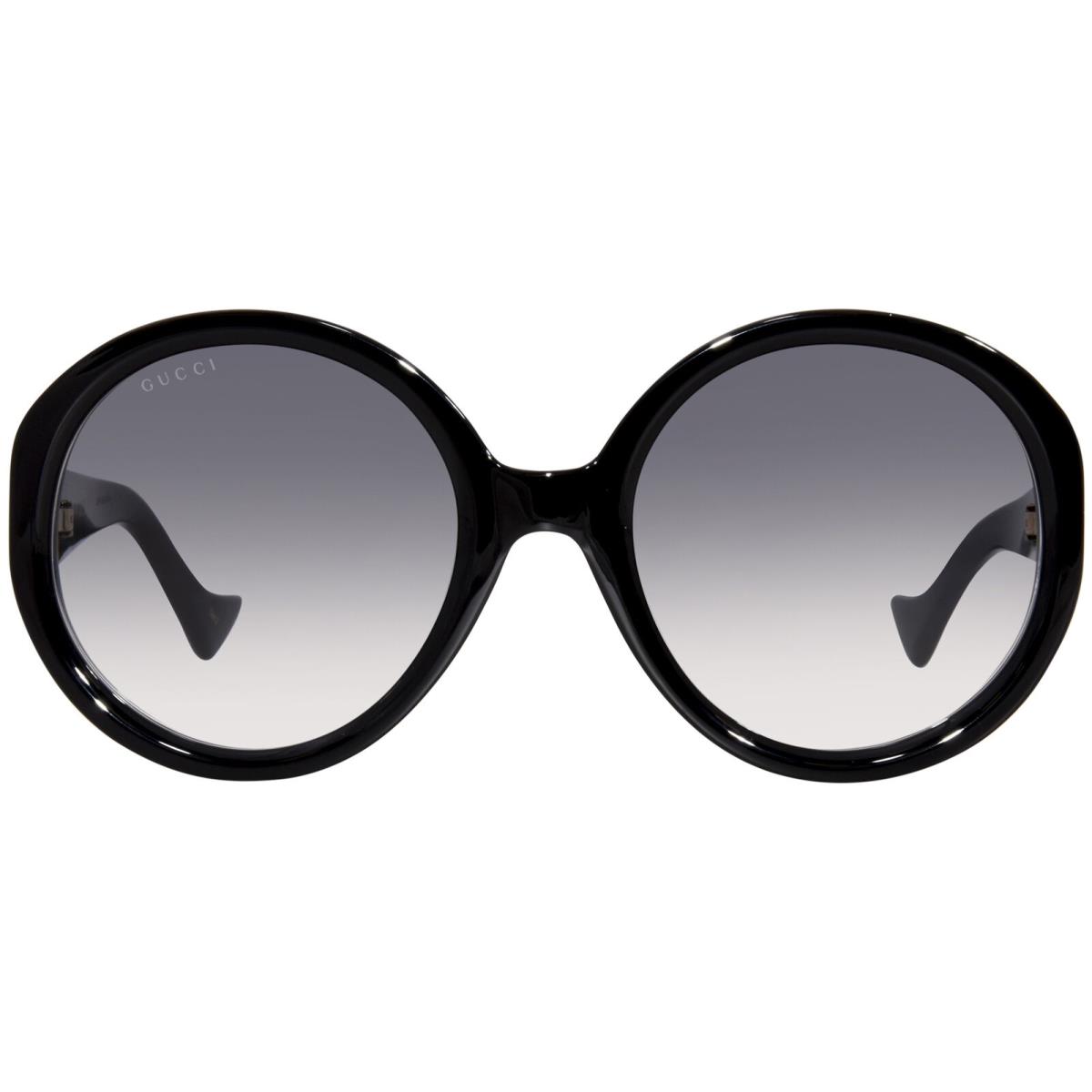 Gucci GG1256S 001 Sunglasses Women`s Black/grey Round Shape 56mm