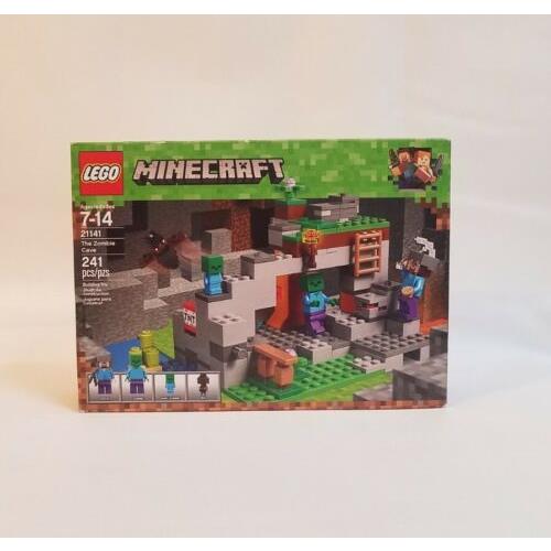 Lego Minecraft The Zombie Cave 21141 Retired Set - Box