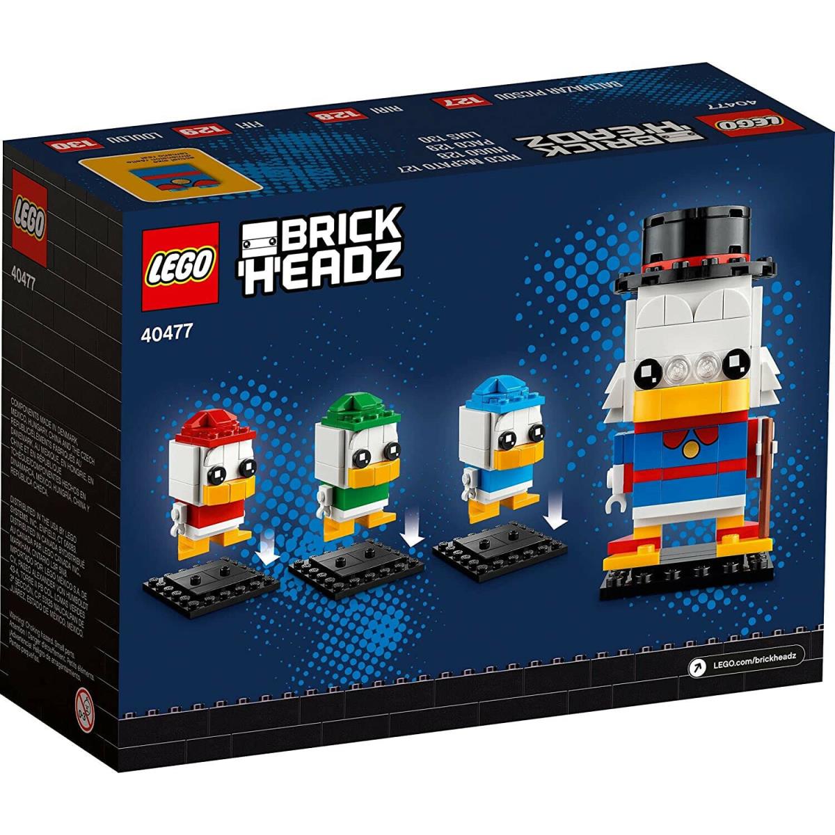 Lego Disney Brickheadz Set 40477 Ducktales Scrooge Mcduck Huey Dewey Louie