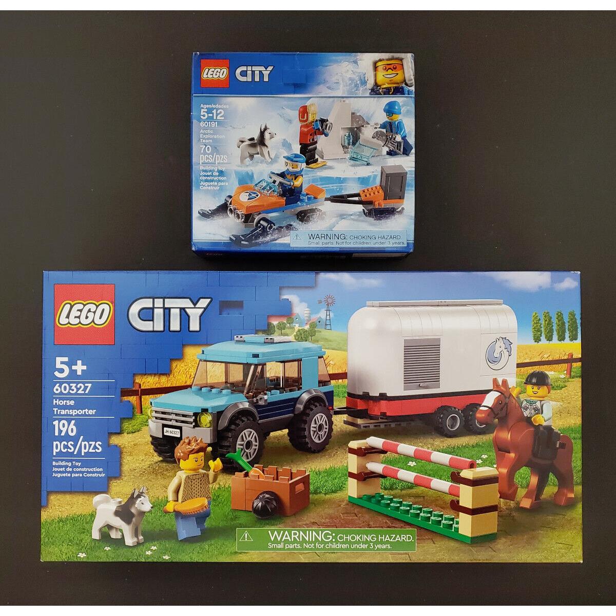 2 Lego City Sets: 60191 Arctic Exploration 60327 Horse Transporter