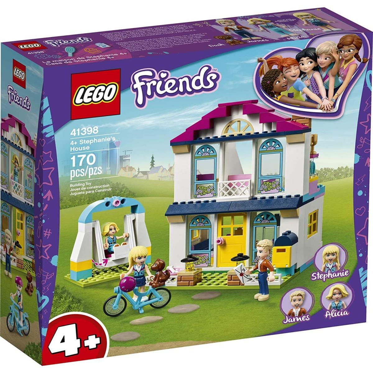 Lego Friends 41398 4+ Stephanie`s House w/ James Alicia 170 Pcs