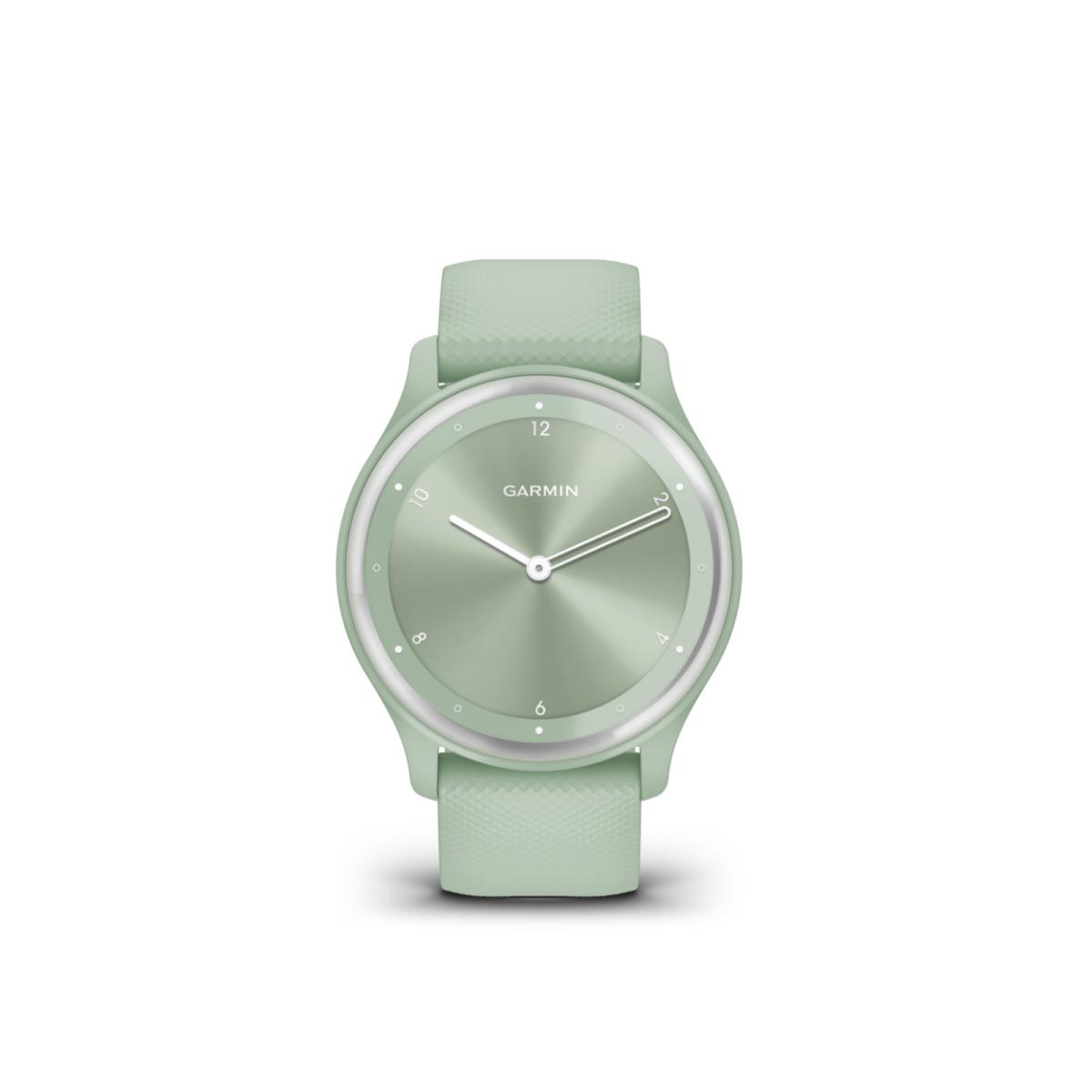 Garmin Vivomove Sport Hybrid Smartwatch - Cool Mint Case with Silver Accent