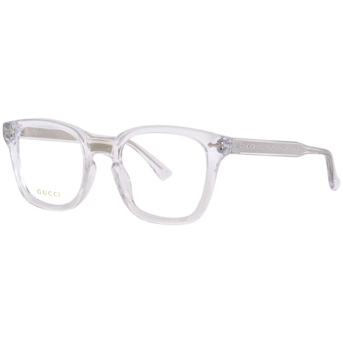 Gucci GG0184O 012 Crystal Silver Unisex 50 mm Small Eyeglasses