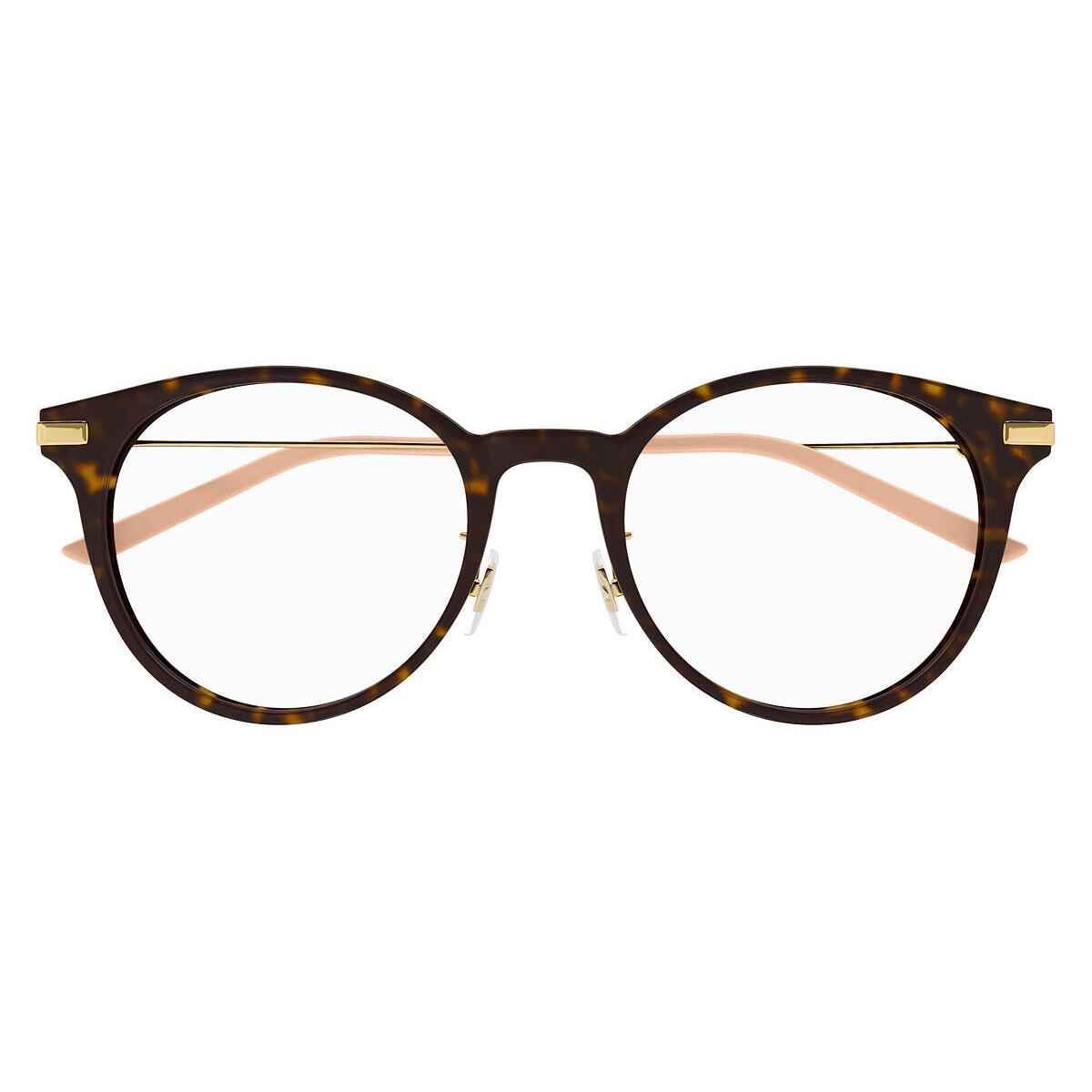 Gucci GG1199OA Eyeglasses Women Havana/gold Round 51mm