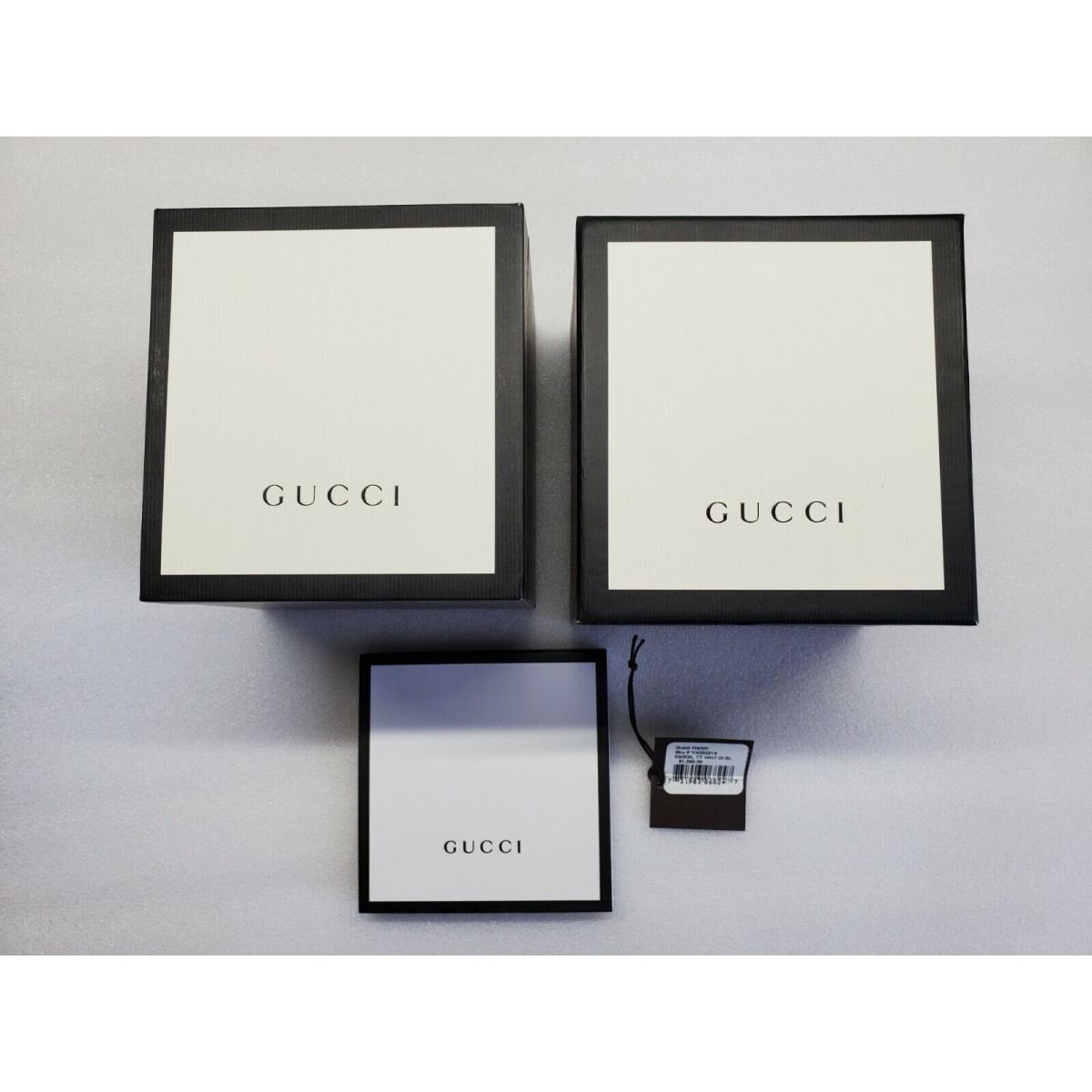 Gucci watch  - White Dial, Silver Band, Gold Bezel
