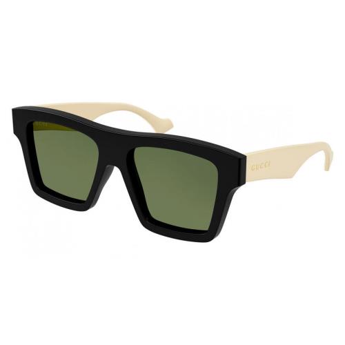 Gucci GG0962S Sunglasses Men Black/white Green Square 55mm