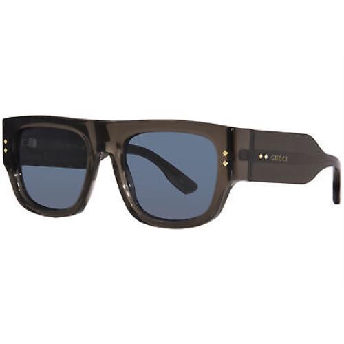 Gucci GG1262S 003 Sunglasses Men`s Grey/blue Lenses Square Shape 54mm