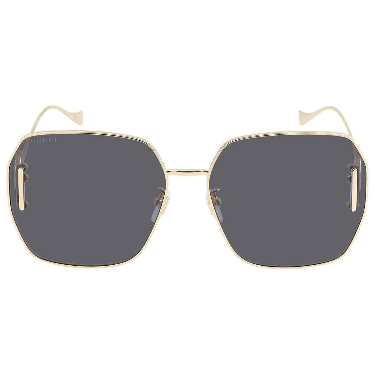 Gucci Grey Geometric Ladies Sunglasses GG1207SA 002 64 GG1207SA 002 64