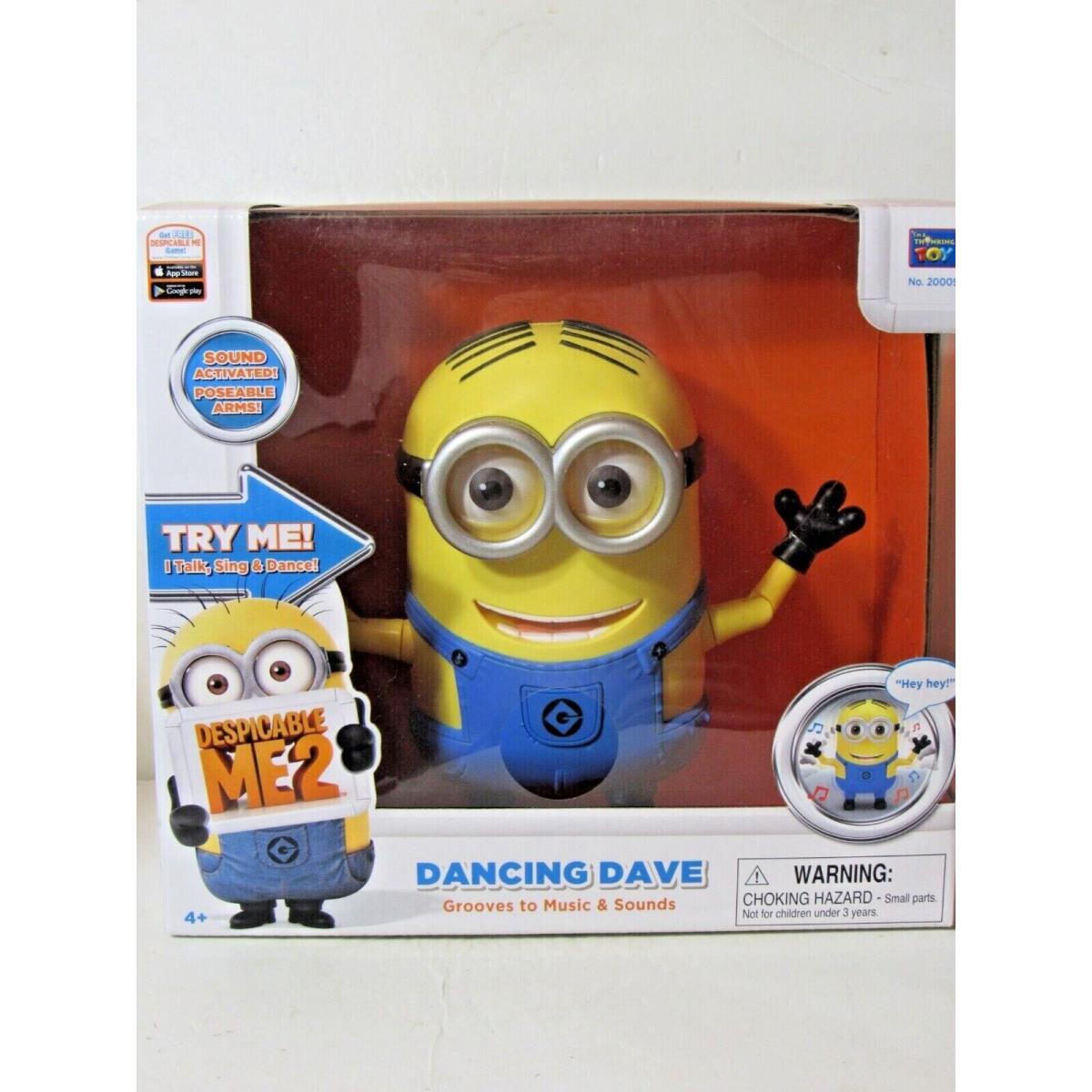 Despicable Me Dancing Dave Laughing Action Figure Thinkway Toy Works 2013