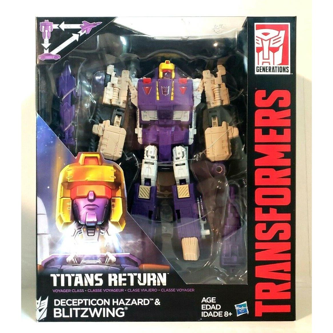Titan Returns Transformers Blitzwing Hazard Voyager Class Toy