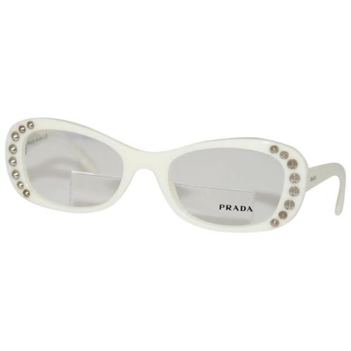 Prada Vpr 21R Off White 7S3-1O1 Plastic Eyeglasses Frame 51-19-140 Italy Ivory