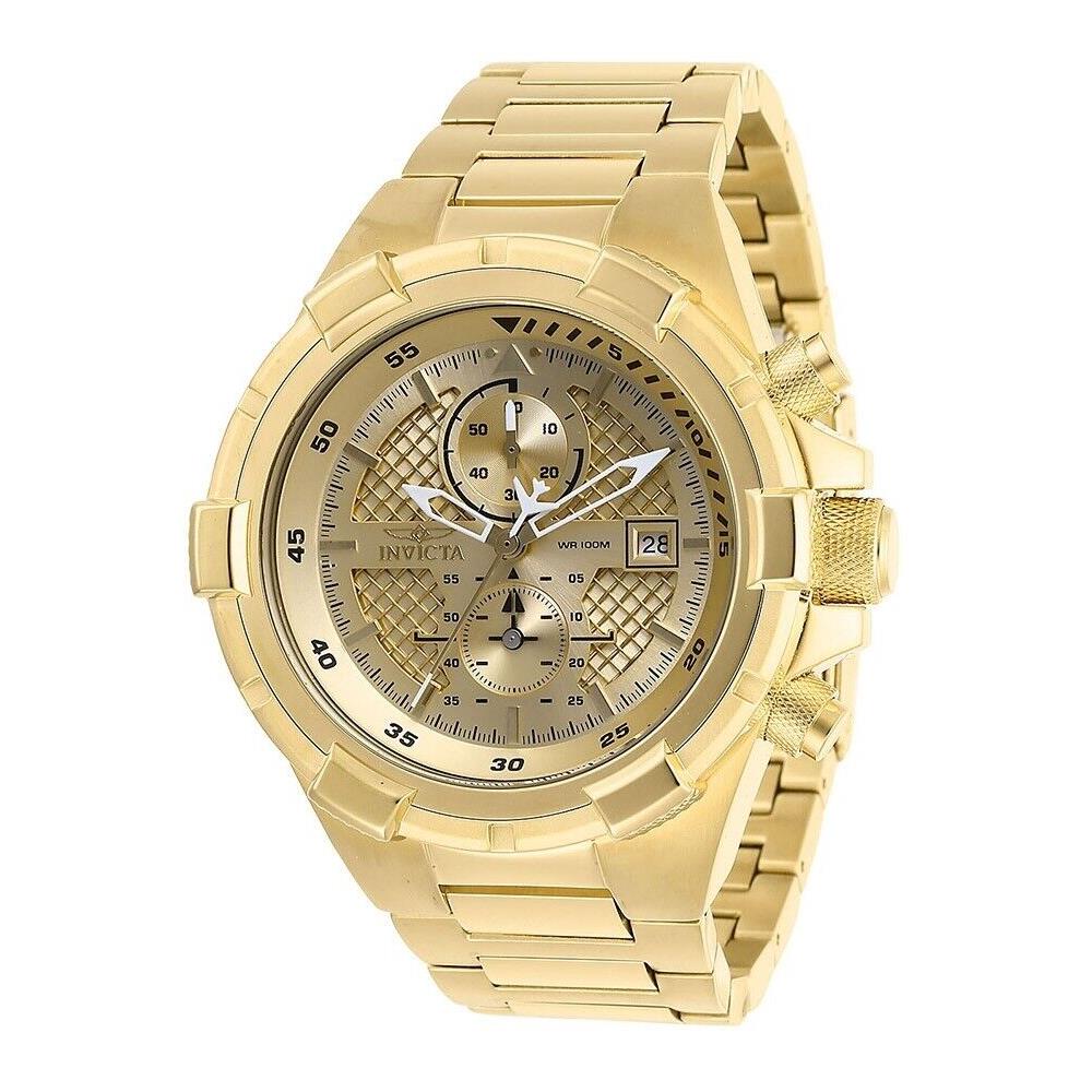 Invicta Aviator Men`s Watch - 50.5mm Gold 28122