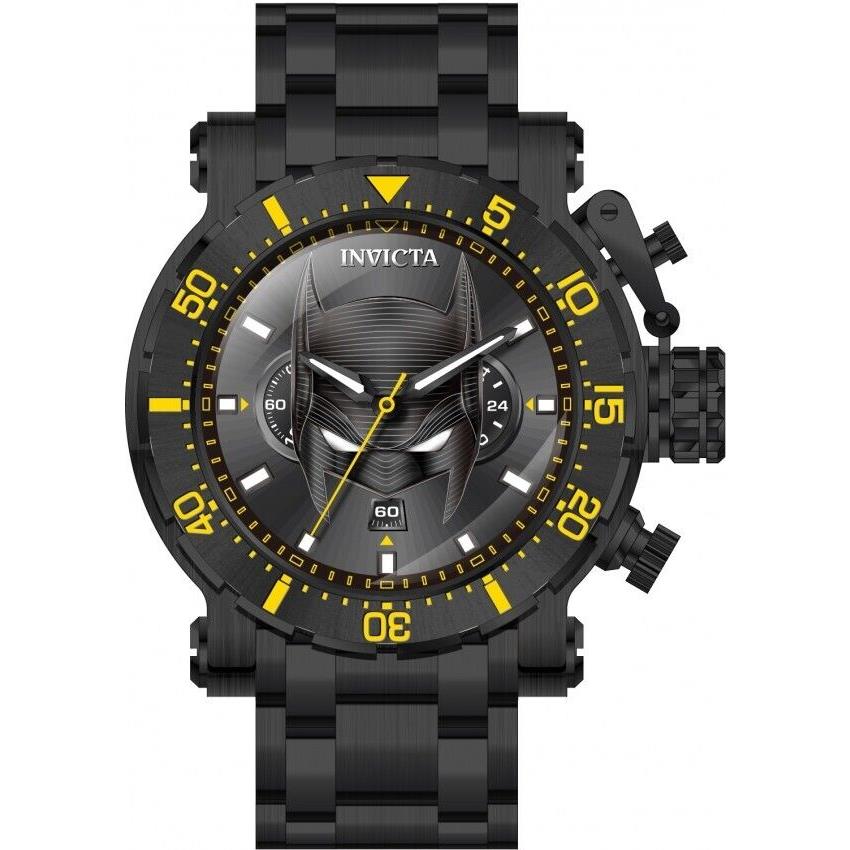 Invicta 41162 Limited ED DC Comics Batman Black Steel Watch Chronograph 53MM