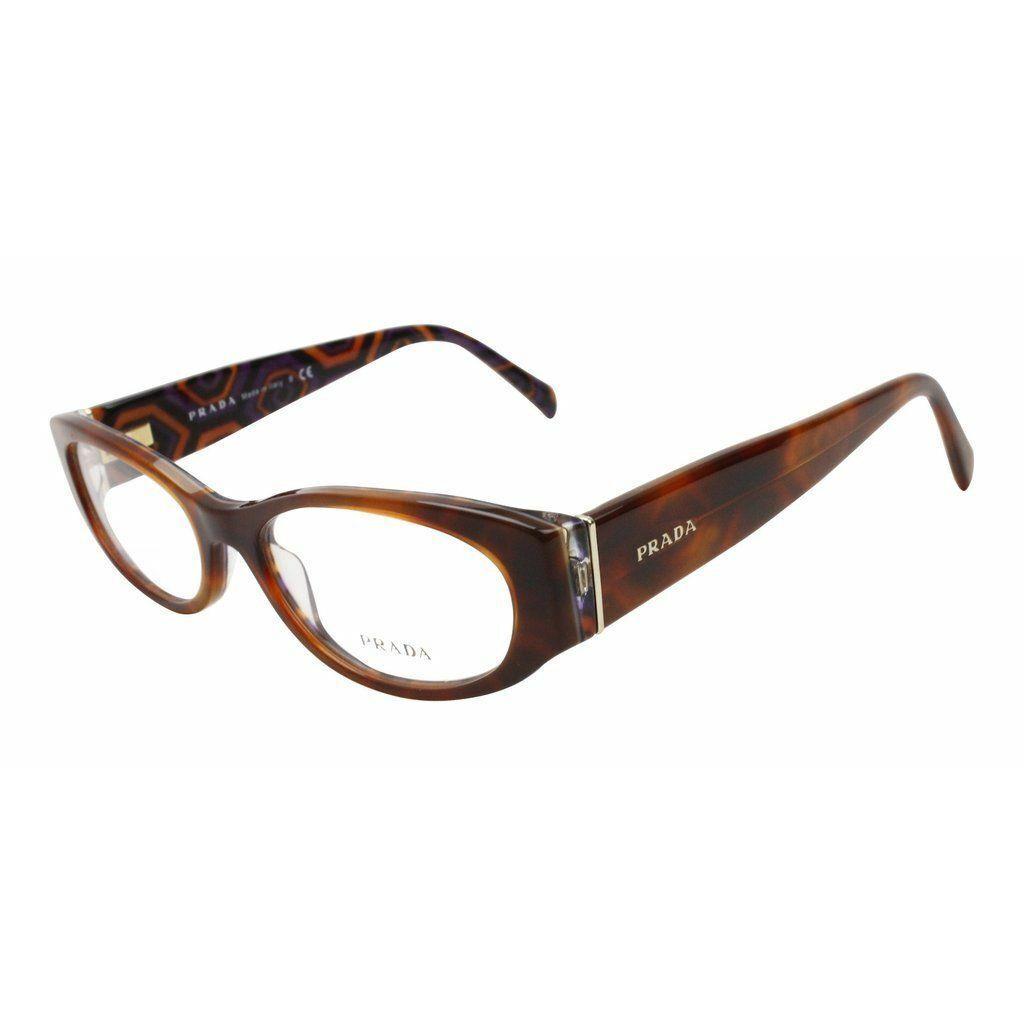 Prada VPR03P Tortoise Brown MAU-1O1 Plastic Eyeglasses Frame 53-17-140 Italy - Brown, Frame: , Lens: