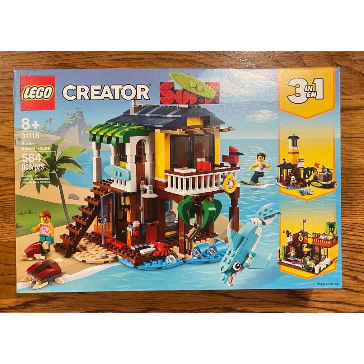Lego Creator 3 in 1 Surfer Beach House Set 31118 Condition