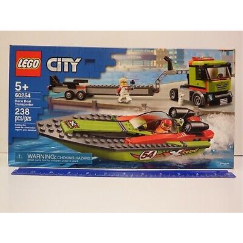 Lego City - Race Boat Transporter - Model 60254 - Ages 5-12 - 238 Piece Set