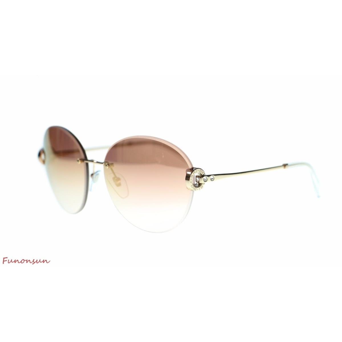 Bvlgari Women`s Round Sunglasses BV6091 20146F Pink Gold/mirror Pink Lens 61mm