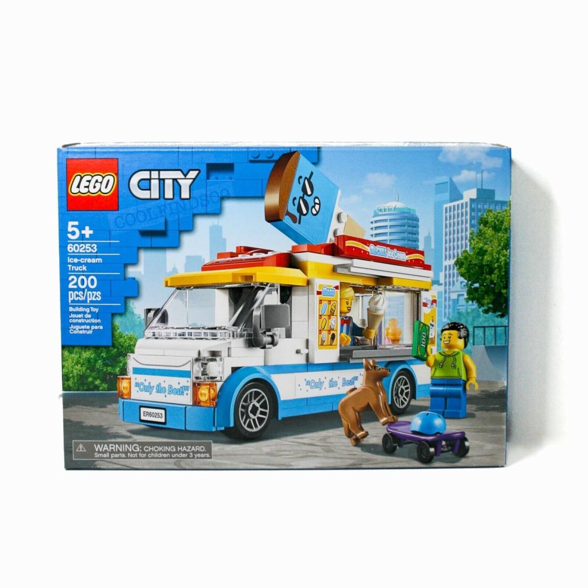 Lego City Great Vehicles Ice Cream Truck Set 60253 Skateboard Dog Ice Cream Man