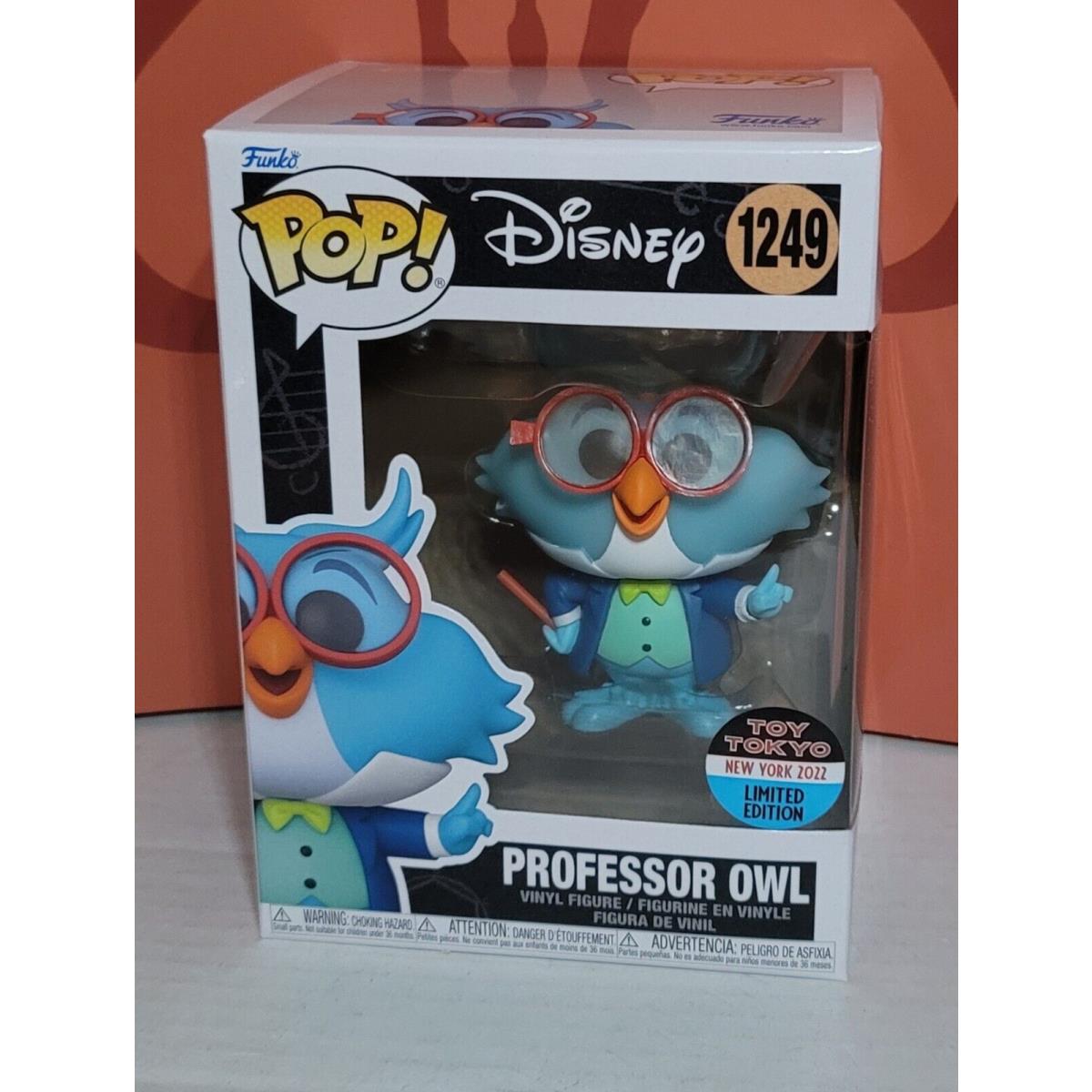 Funko Pop Disney: Professor Owl 1249 Nycc 2022 Toy Tokyo Sticker Mint