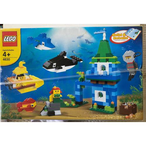 Lego Set 4630 Creative Build Play Nisb 1000 Pc Shark Castle Mermaid Submarine