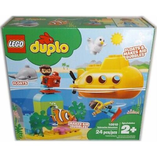 Lego Duplo 10910 Submarine Adventure Floats Makes Air Bubble Whale Bird