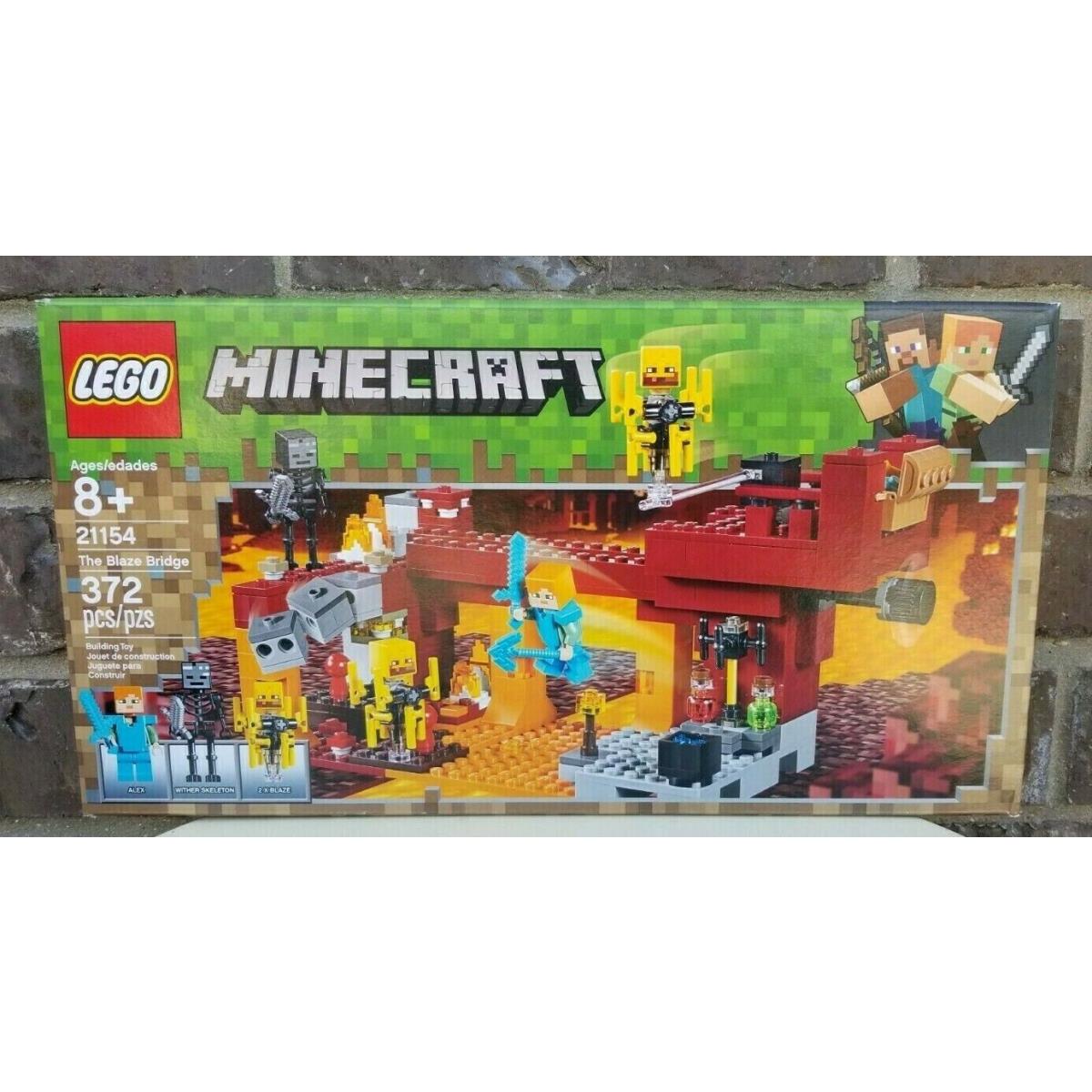 Lego Minecraft 21154 The Blaze Bridge Building Set 372 Pieces