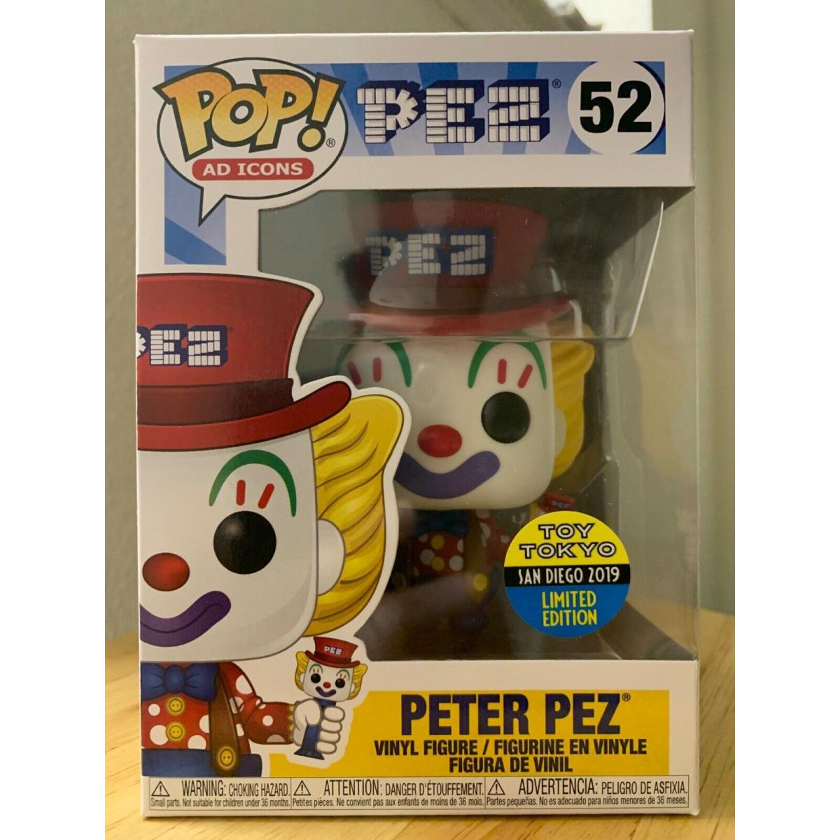 Funko Pop Ad Icons Peter Pez 52 Toy Tokyo Sdcc 2019 Limited Edition Exclusive