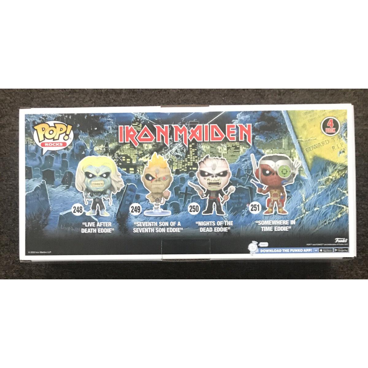 Iron Maiden Funko Pop Rocks: Eddie 4PK Glow In The Dark Action Toys Box Set