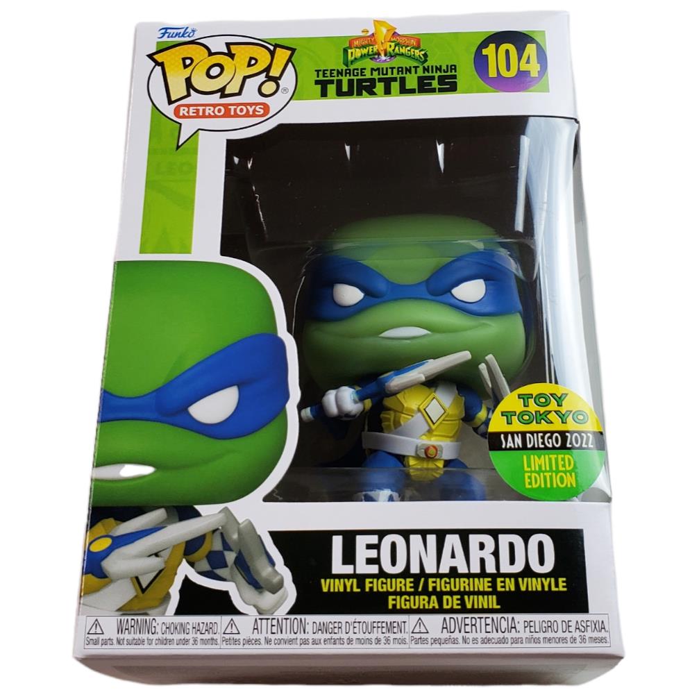 Funko Pop Retro Toys 104 Leonardo 2022 Sdcc Exclusive Tmnt Pop Protect
