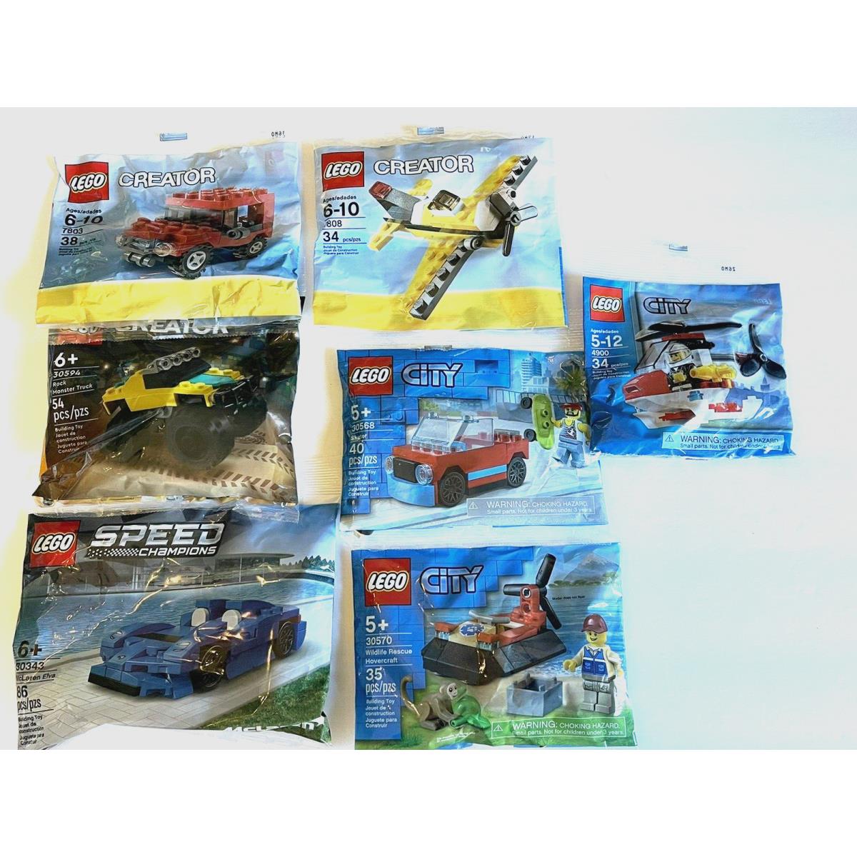 Lego City Creator Speed Huge Lots of Vehicles Polybags Helicopter Plane Cars