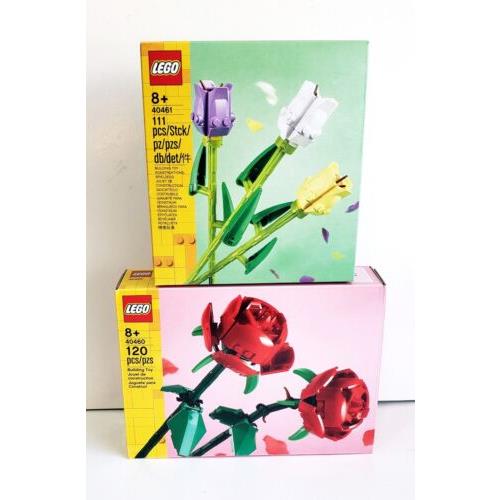 2 Sets Lego Roses Tulips 40460 40461