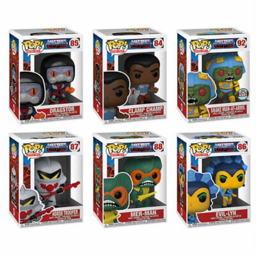 Funko Pop Retro Toys - Masters of The Universe S3 Figures - Set OF 6 - Nm/mint