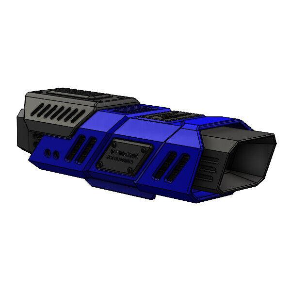 3D Printed Rgs Scope For Nerf Dart Gun Blaster Blue w/black