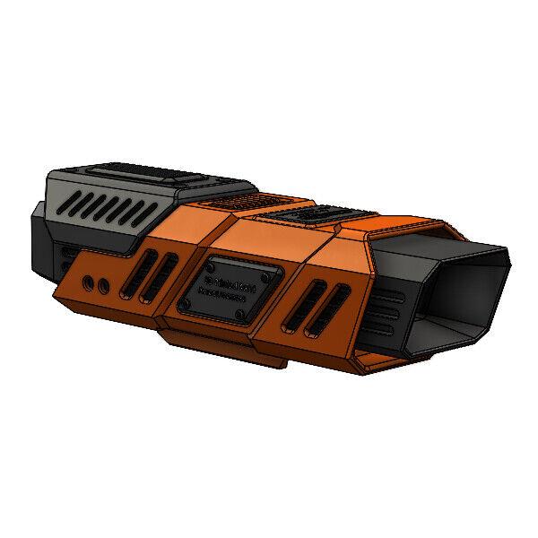 3D Printed Rgs Scope For Nerf Dart Gun Blaster Orange w/black