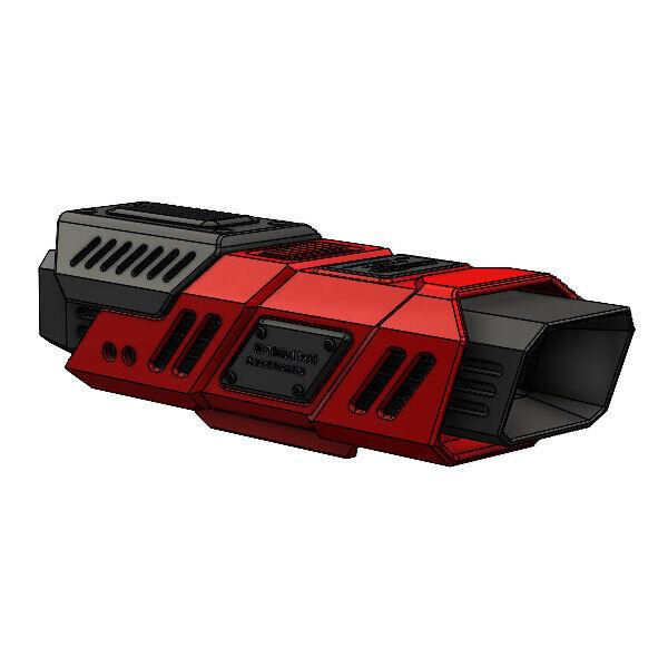 3D Printed Rgs Scope For Nerf Dart Gun Blaster Red w/black