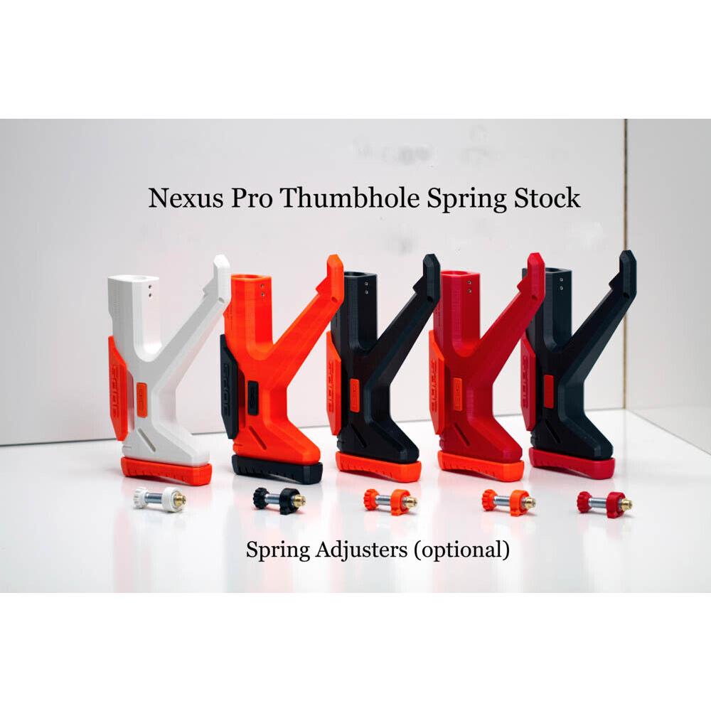 3D Printed Solid Thumbhole Stock For Nerf AF Nexus Pro Dart Blaster Spring Stock w/Adjuster