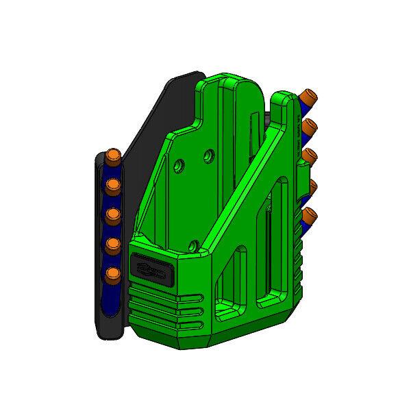 3D Printed Fast Draw Drop Leg Holster For Nerf Stryfe Dart Gun Pistol Blaster Left Holster w/RMB - Green/black