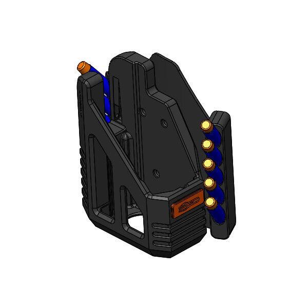 3D Printed Fast Draw Drop Leg Holster For Nerf Stryfe Dart Gun Pistol Blaster Right Holster w/RMB - Black/black