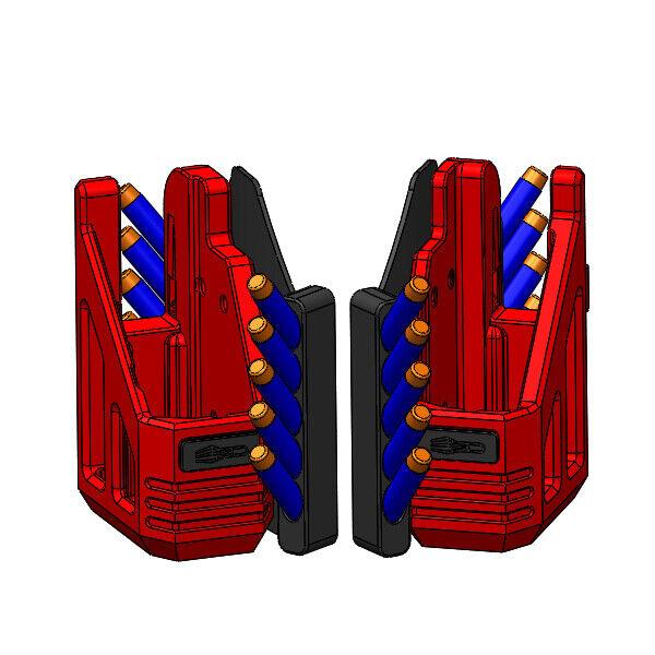 3D Printed Fast Draw Drop Leg Holster For Nerf Stryfe Dart Gun Pistol Blaster Set of Holsters w/RMB - Red/black